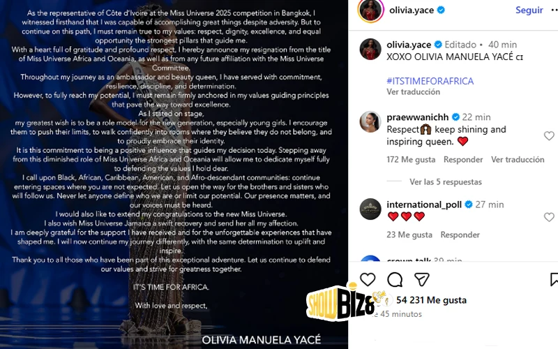 Á Hậu 4 - Olivia Yacé Tuyên Bố Từ Bỏ Danh Hiệu Miss Universe