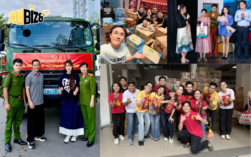 Giới nghệ sĩ tham gia cứu trợ bão lũ miền Trung