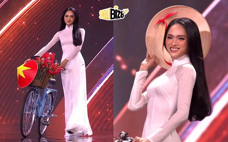 Phần thi Mational Costume của Hương Giang