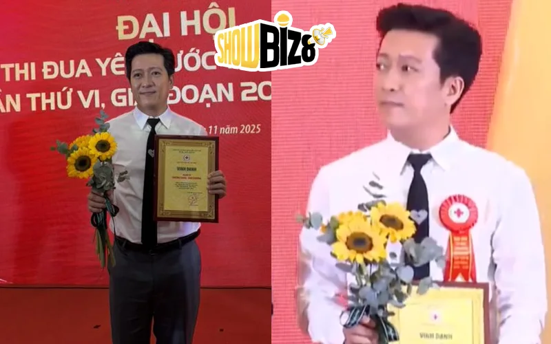 Trường Giang nhận bằng khen của Hội Chữ Thập Đỏ Việt Nam