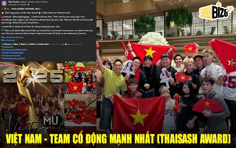 Việt Nam là "Team Cổ Động Mạnh Nhất" tại Miss Universe 2025
