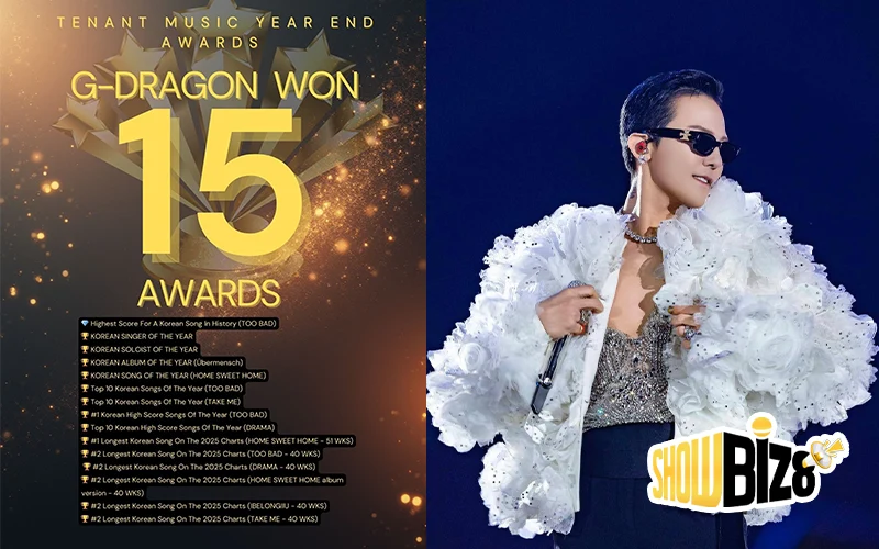 Kỷ lục chưa từng có cảu Gdragon tại Lễ Trao Giải Tencent Music