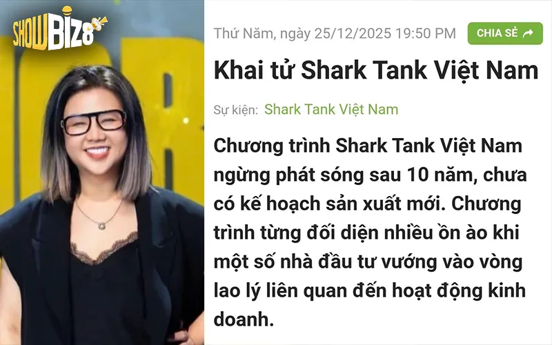 Thông tin ngừng sản xuất chương trình Shark Tank Việt Nam