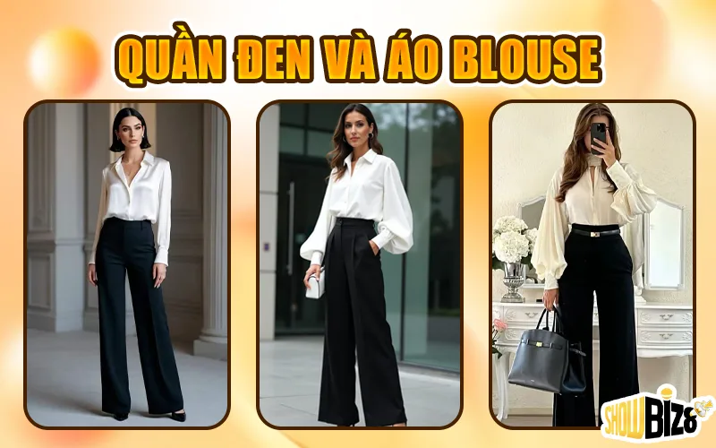 Quần Đen và Áo Blouse