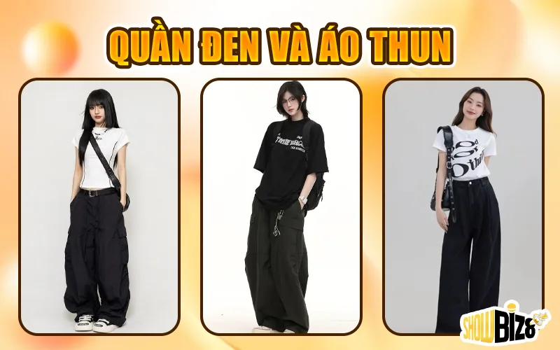 Quần Đen và Áo Thun