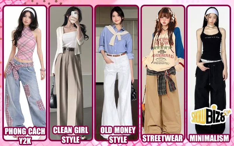 Top 5 phong cách thời trang nổi bật