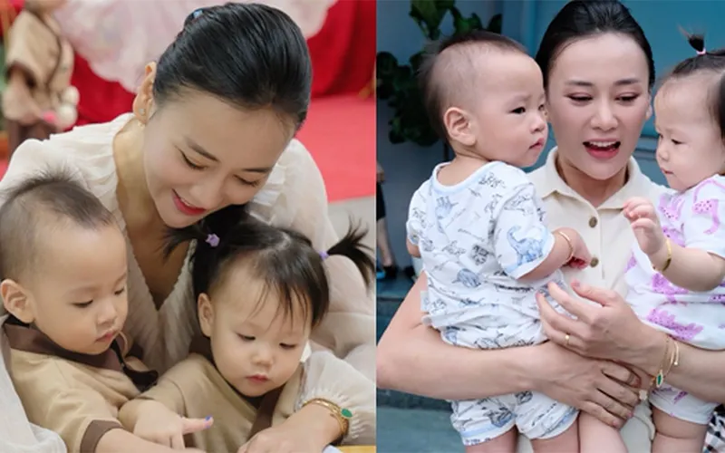 Hình Ảnh Đáng Yêu Của Phương Oanh và Các Con