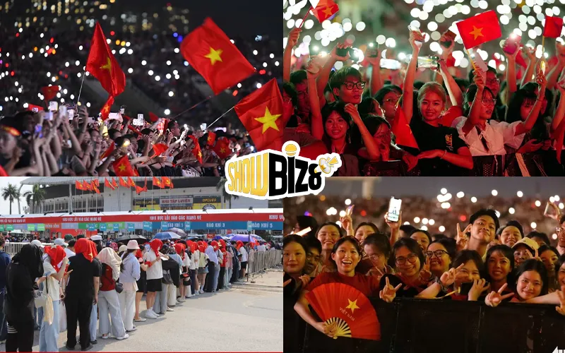 Khán giả cũng đồng thanh tại Concert Âm vang Tổ quốc