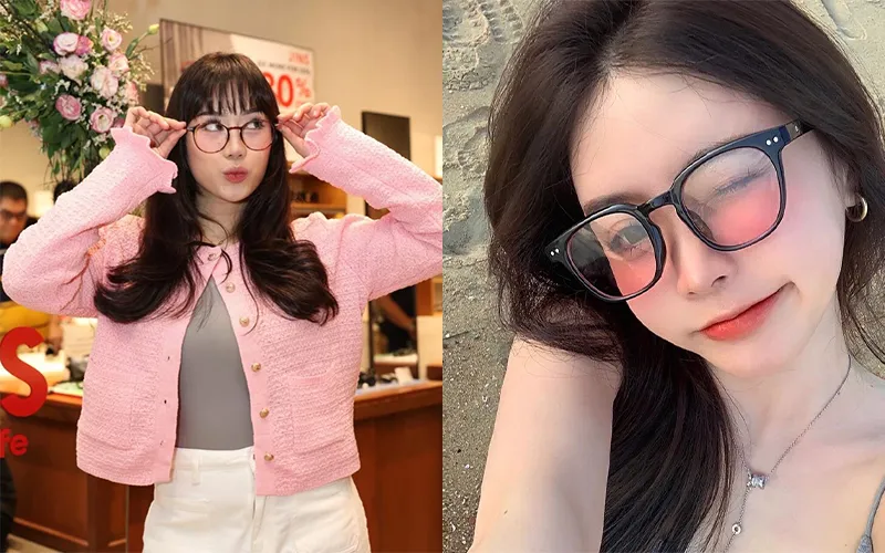 Kính Cận Hiệu Ứng Má Hồng