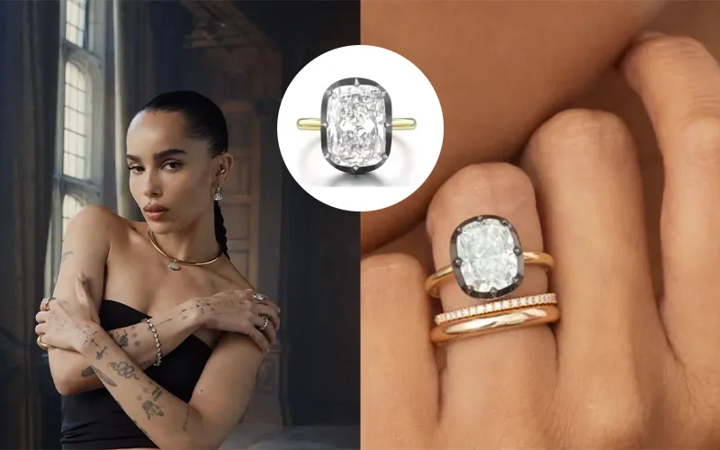 Tin đồn rộ lên sau khi Zoe Kravitz đeo nhẫn kim cương
