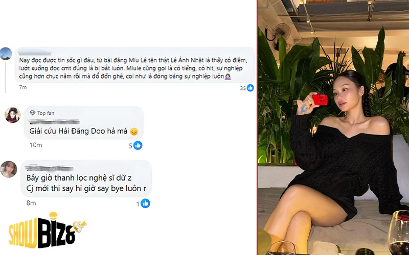 Cộng đồng mạng phản ứng về ồn ào của Miu Lê 
