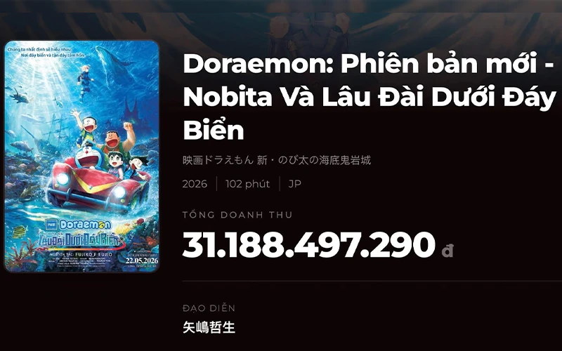 Doraemon movie 45 có thể vượt mốc 100 tỷ đồng
