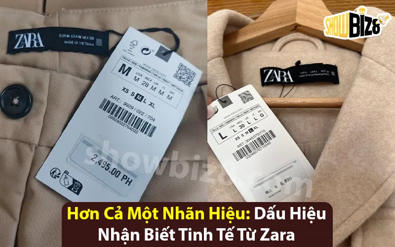Dấu hiệu của sự tinh tế qua mác áo Zara